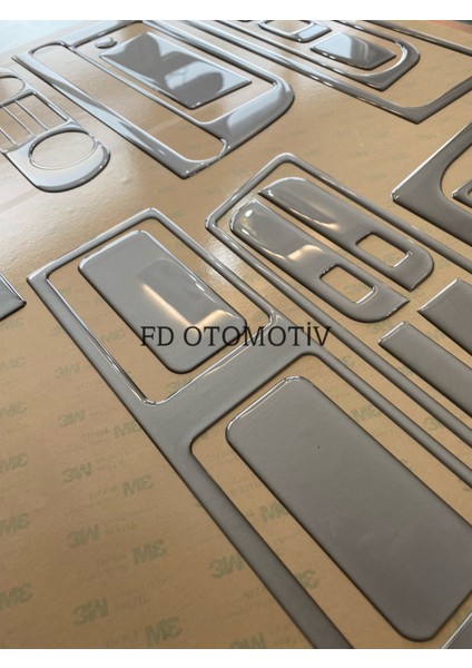 FD Otomotiv Fıat Kartal Slx / Tofaş Gümüş Gri / Full Set Torpido Konsol Kaplama
