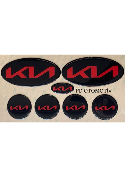 FD Otomotiv Kıa Sportage 2011 > Sonrası Yeni Kıa Logo Amblem Aksesuar Kırmızı Yazılı