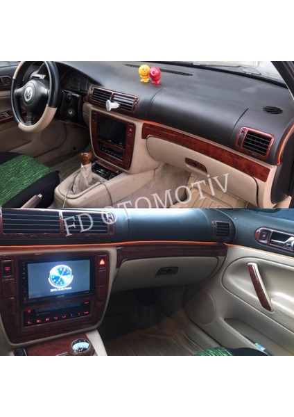 FD Otomotiv Volkswagen Passat B5 Full Set Maun Renk Torpido Konsol Kaplama