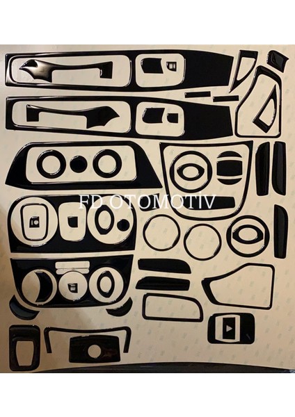 FD Otomotiv Citroen Nemo / Parlak Siyah Full Set / Torpido Konsol Maun Kaplama