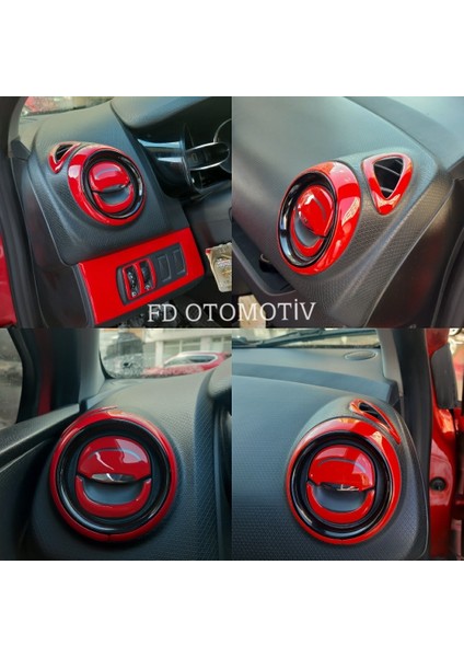 FD Otomotiv Renault Clio 4 / Kırmızı Renk Full Set / Torpido Konsol Kaplama fiyatları