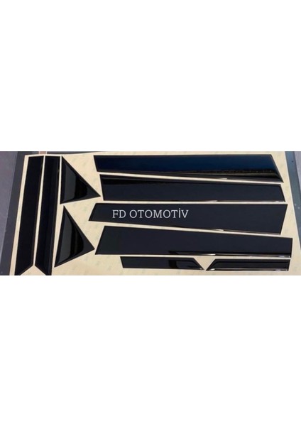 FD Otomotiv Kıa Ceed 2012 - 2018 Arası Kapı Direği 10 Parça Parlak Siyah Kaplama Piano Black