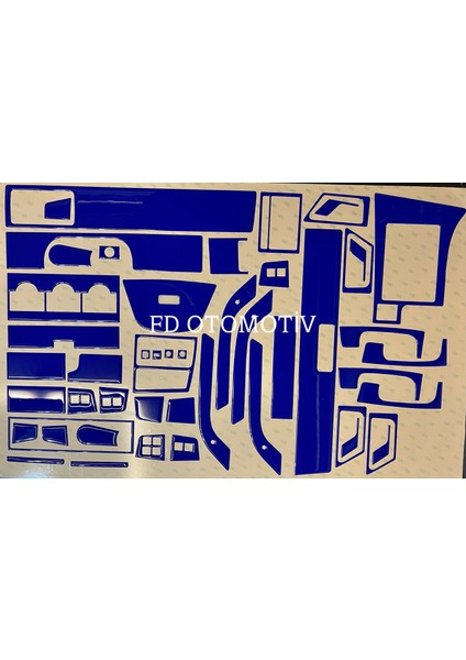 FD Otomotiv Fıat Tempra Tipo Full Set Mavi Renk Torpido Konsol Maun Kaplama