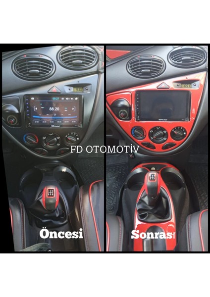 FD Otomotiv Ford Focus 1 Kırmızı Renk Kaplama Seti