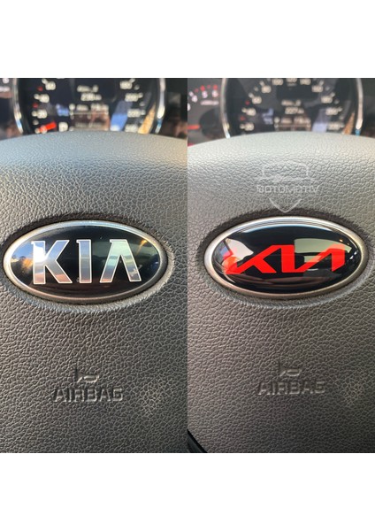 FD Otomotiv Kıa Ceed Direksiyon Logo Kırmızı