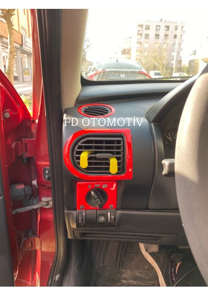 FD Otomotiv Opel Corsa C Combo Full Set Kırmızı Özel Renk Konsol Torpido Kaplama modelleri