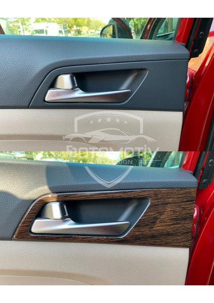 FD Otomotiv Hyundaı Tucson 2015 / 2020 Koyu Meşe Özel Ahşap Desen Full Set Torpido Konsol Kaplama modelleri