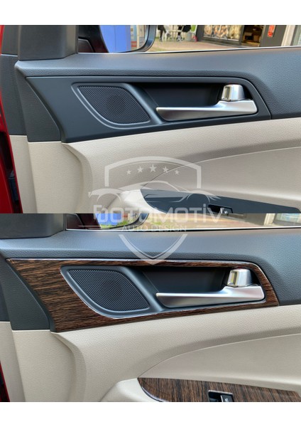 FD Otomotiv Hyundaı Tucson 2015 / 2020 Koyu Meşe Özel Ahşap Desen Full Set Torpido Konsol Kaplama fırsatları