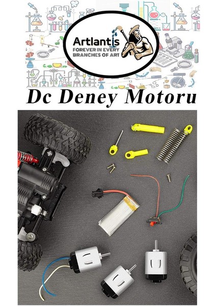Deney Motoru 3 Volt 10 Adet 3V - 6 V Dc Yüksek Devir Dinamo Motoru Okul Hobi Mini Motor 2 Adet Pille Çalışır