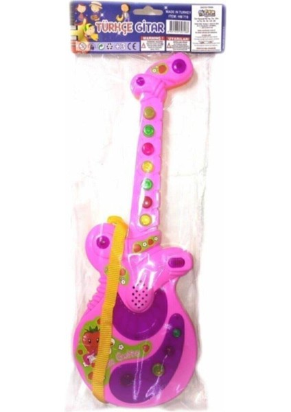 Kılıçlar Toys Sesli Işıklı Müzikli 35 cm Boyunda Şık Gösterişli Gitar Hm 718