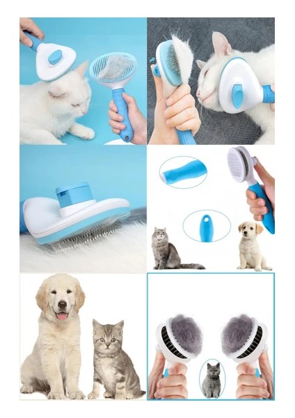 Basmalı Kedi Köpek Evcil Hayvan Temizleme Masaj Aleti Kedi Fırça ve Tarağı Kıl Tüy Toplama fırsatları