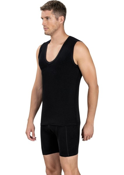 Erkek Derin V Yaka Sıfır Kol Likralı Fanila Atlet 117 - 6 Adet fiyatları