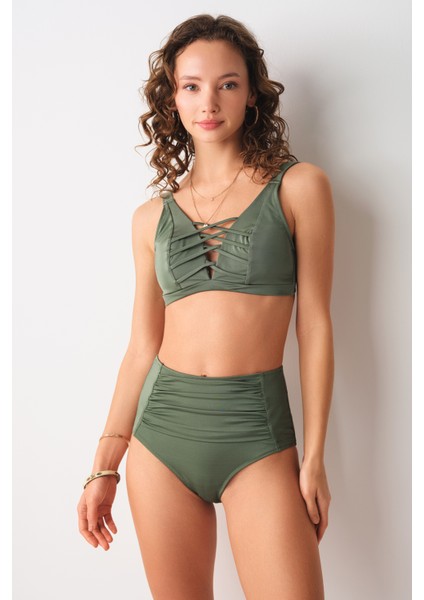 Dolores Toparlayıcı Bikini Tek Üst Haki 239106