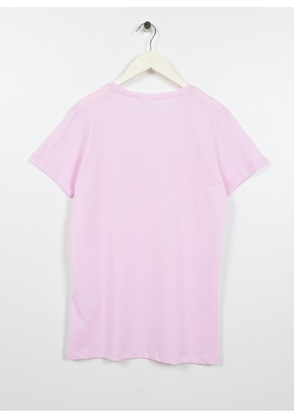 Baskılı Pembe Kız Çocuk T-Shirt KEAN-IY23 fiyatları