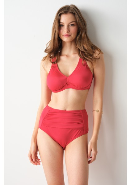 Sasha Balenli Toparlayıcı Bikini Tek Üst Kırmızı 239107
