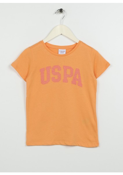 Baskılı Turuncu Kız Çocuk T-Shirt KEAN-IY23
