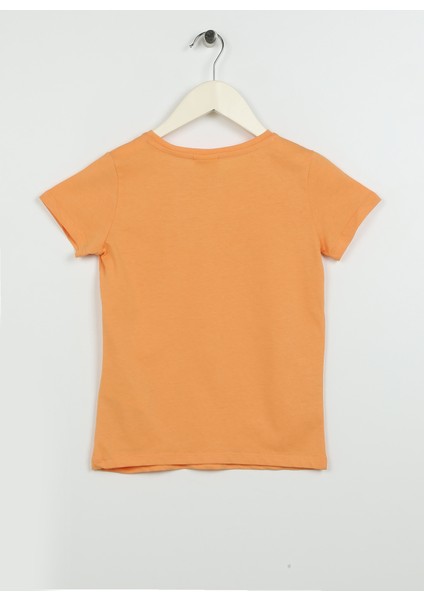 Baskılı Turuncu Kız Çocuk T-Shirt KEAN-IY23 fiyatları