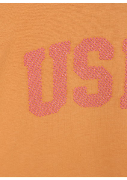 Baskılı Turuncu Kız Çocuk T-Shirt KEAN-IY23 modelleri