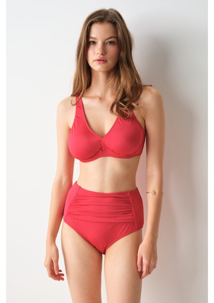 Sasha Balenli Toparlayıcı Bikini Tek Üst Kırmızı 239107