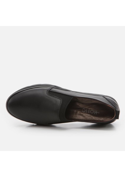 01AYH262850A100 Hakiki Deri Siyah Kadın Loafer fırsatları