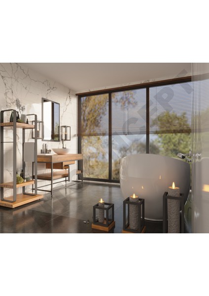 Liv Ayna Çerçeveli Masif Ahşap Lavabo Dolabı HILTON(130CM) fiyatları