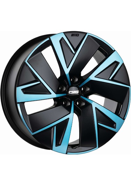 CMS-1379-03 8.0X19"-5X112 ET45 57.1 Diamond Black Blue Jant (4 Adet)