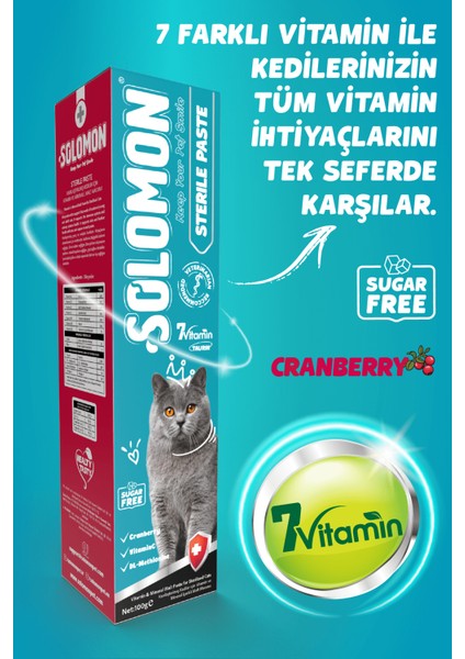 Sterile Paste 100 gr Kısırlaştırılmış Kediler Için Vitamin ve Mineralli Malt Macunu