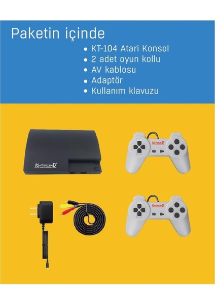 Tv Atarisi 8 Bit KT-104 Retro Mario Bomberman Nostalji fırsatları