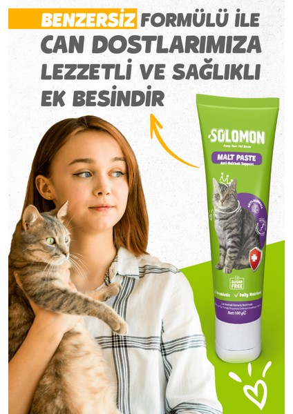 Malt Paste 100 Gr Kedi Tüy Yumağı Önlemeyi Destekleyen Malt Macunu