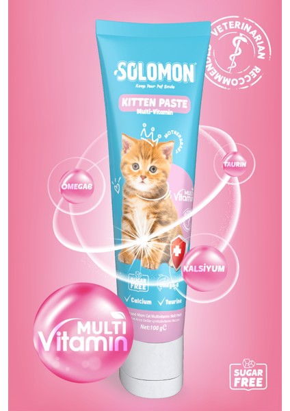 Kitten Paste 100 Gr Yavru ve Anne Kedi Multivitamin Malt Macunu