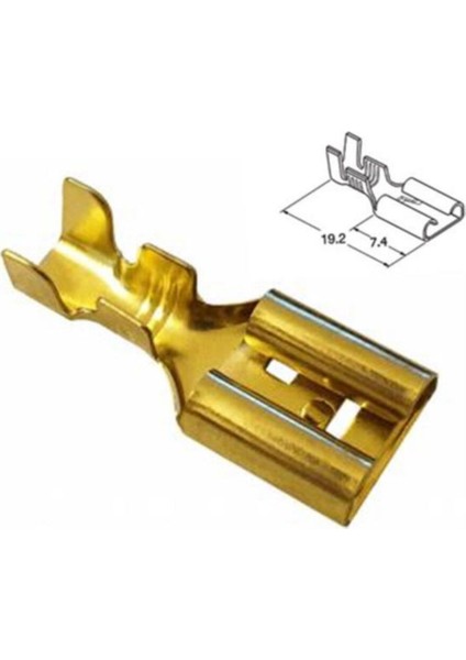 Sf 2d Izolesiz Dişi Fiş Dişi Terminal Dişi Soket Kablo Ucu (10 Adet)