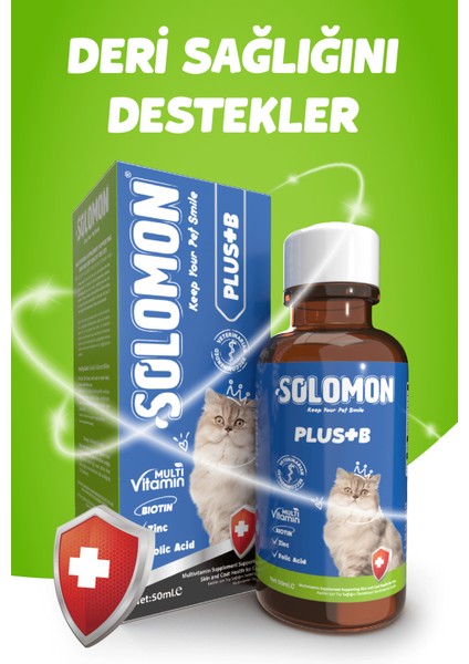 Plus+B 50 Ml Kediler Için Tüy Sağlığını Destekleyici Multivitamin Damla