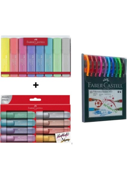 Faber Castell Faber Fosforlu Kalem ve Tükenmez Kalem Seti