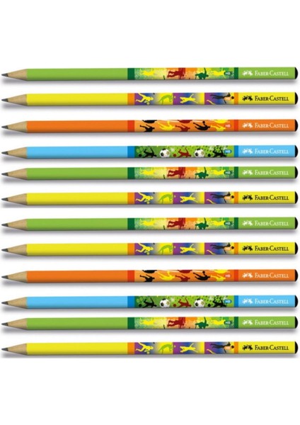 Faber Castell Faber Spor Yuvarlak Kurşun Kalem 12 Li Paket