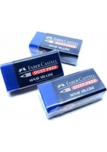 Faber Castell Faber-Castell Sınav Silgisi Mavi 3'lü