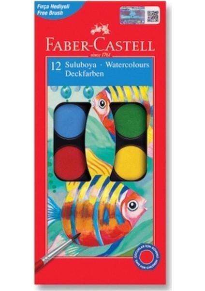 Faber Castell 12 Renk Sulu Boya Kalemi