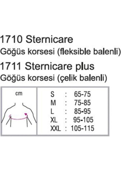 1710 Göğüs Korsesi Beden: M modelleri
