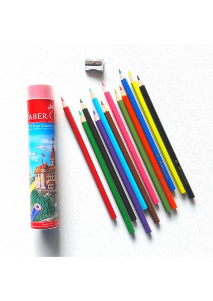 Faber Castell Faber Kuruboya 12 Renk Metal Tüp (Uzun) modelleri