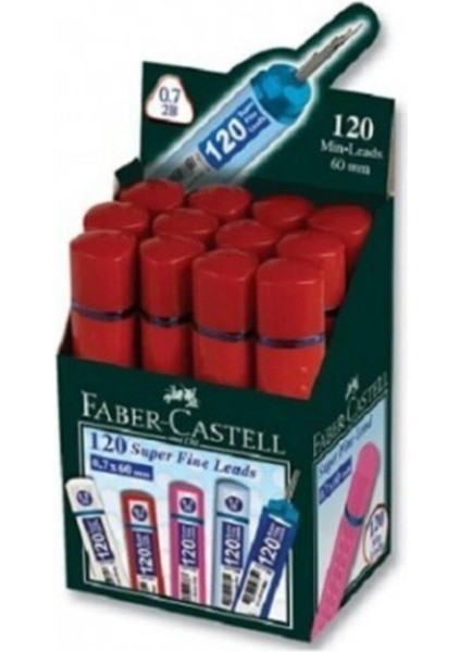Faber Castell 120 Li Kalem Ucu 0.7mm 1 Paket 12 Adet // Kırmızı Renk