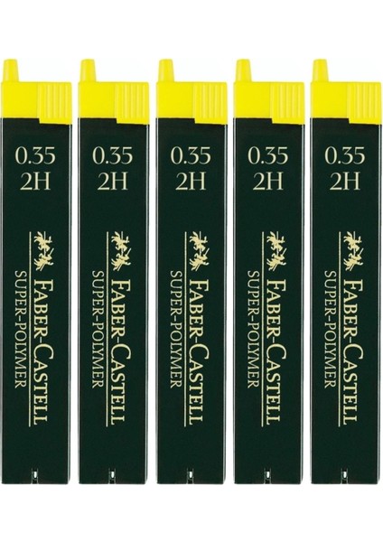 Faber Castell 5 Adet 9063 Super Polymer 0.3-0.35MM Versatil Kalem Kurşun Uç 2h Kırtaisiyem