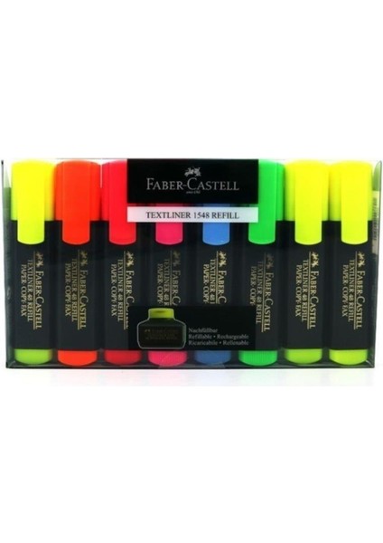 Faber Castell L Fosforlu Kalem Textlıner Refıll (6+2) 8'li
