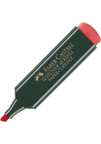 Faber Castell Fosforlu Kalem 10'lu Kırmızı Faber