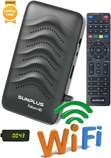 Falcon Çanaklı-Çanaksız Wi-Fi Dahil Full Hd Sınırsız Sinema Paketli Uydu Alıcısı