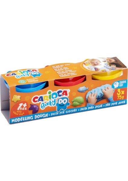 Çocuk Bebek Oyun Hamuru 3 Renk 75GR