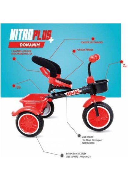 Nitro Plus Bebek Üç Teker Çocuk Bisikleti