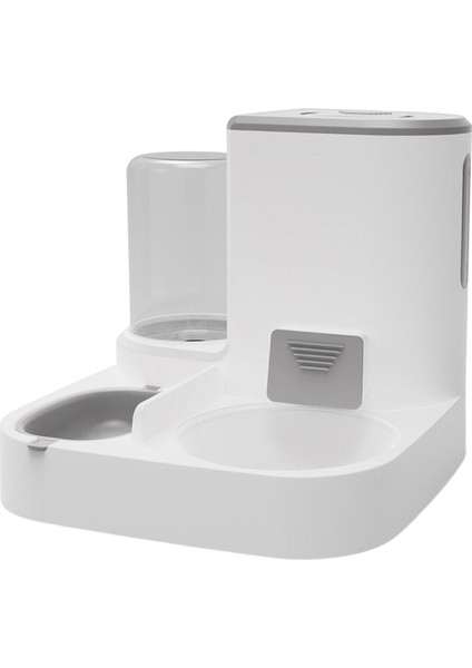 Köpek Yerçekimi Besleyici ve Waterer Set Besleme Istasyonu Büyük Kapasiteli Otomatik Kedi grisi Yok Kase (Yurt Dışından)