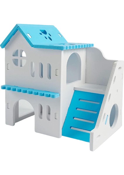 Hamster House Keşfetmek Oyuncaklar Montaj Tırmanma Merdiveni Kafe Kulübesi Hideaway Blue (Yurt Dışından) modelleri