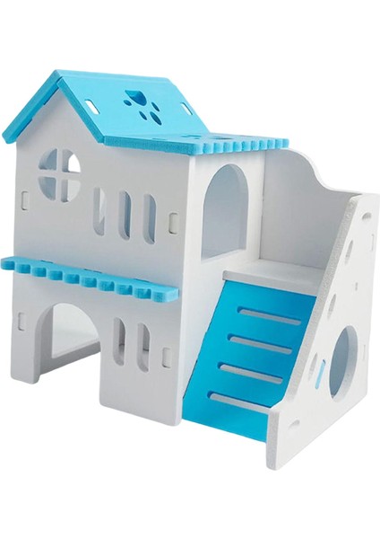 Hamster House Keşfetmek Oyuncaklar Montaj Tırmanma Merdiveni Kafe Kulübesi Hideaway Blue (Yurt Dışından) indirimleri