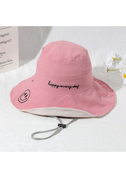 Kadın Güneş Koruyucu Şapka - Pembe (Yurt Dışından)