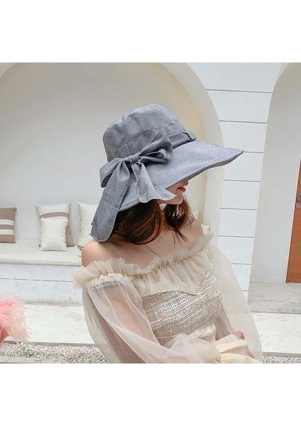 Kadın Güneş Koruyucu Şapka - Gri (Yurt Dışından) indirimleri